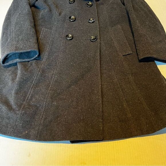 Anne Klein Peacoat Women's Large Dark Grey Wool - Picture 5 of 10